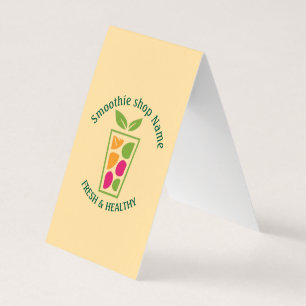 Carte De Visite Mignonnes Smoothies de yaourt sucré bar à jus bout