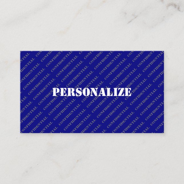 Carte De Visite Militaires Forces Armées Recruteur Style Bleu Océa (Devant)