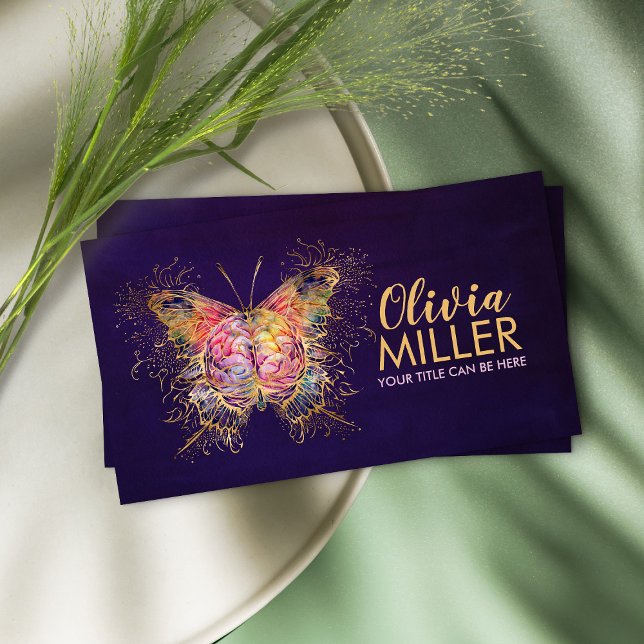 Carte De Visite Mindful Wings - Cerveau de Papillon (Créateur téléchargé)