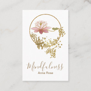 Carte De Visite Mindfulness de méditation de yoga de Lotus de