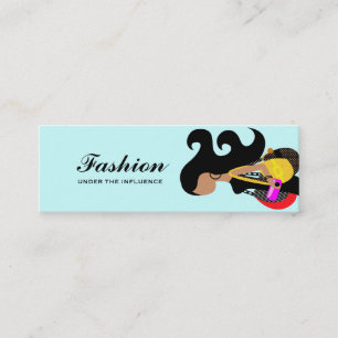Carte De Visite Mini 311- Bleu d'étiquette de Fashionista de Monica 2