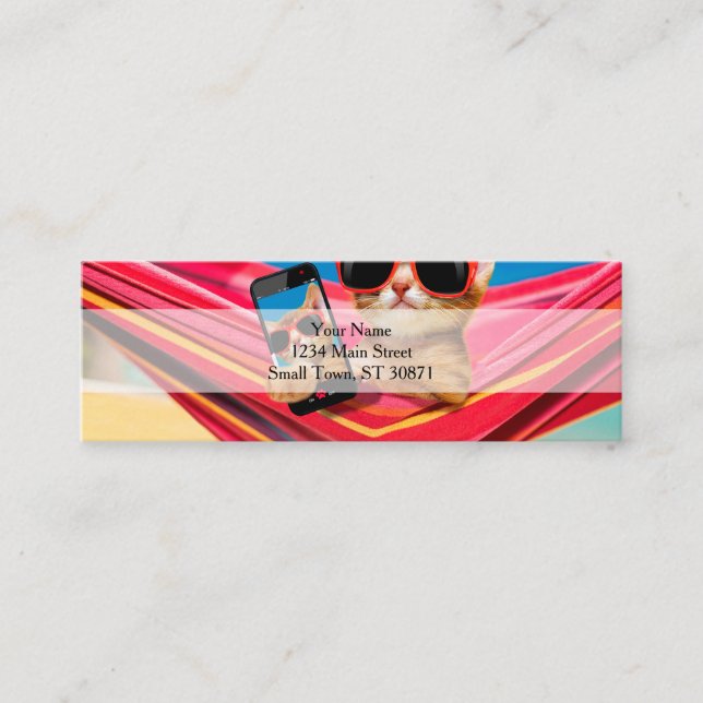 Carte De Visite Mini A cute little cat. (Devant)