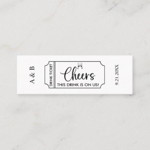 Carte De Visite Mini À votre santé ! Boisson offerte par les mariés Tic