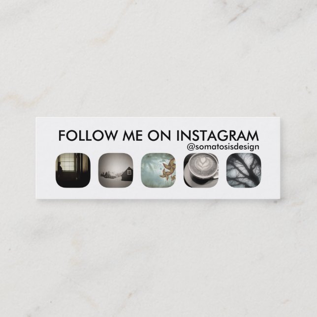Carte De Visite Mini abonnés instagram (Dos)