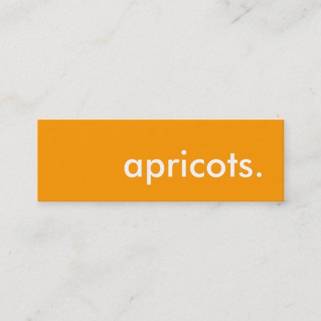 Carte De Visite Mini abricots. (Devant)