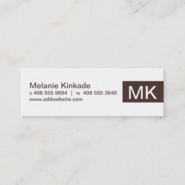 Carte De Visite Mini Accentuation (Brown) (Devant)