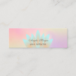 Carte De Visite Mini Adorable Élégant Chic Fleur de Lotus Holographique