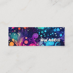 Carte De Visite Mini Adresse nouvelle éclaboussure de couleur tie dye