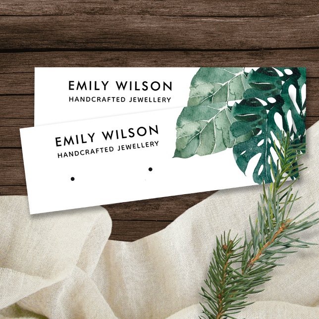 CARTE DE VISITE MINI AFFICHAGE D'APPRÉCIATION DE LA FAUNE DE MOSTERA VE (Créateur téléchargé)