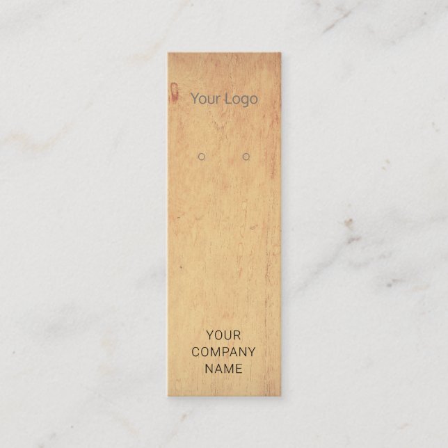 Carte De Visite Mini Ajouter Votre Logo Mini Bois Écran (Devant)