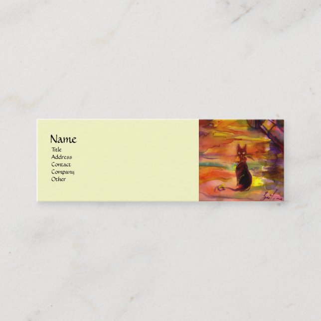 CARTE DE VISITE MINI ALLÉE MÉDIÉVALE EN NUIT À FLORENCE (Devant)