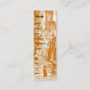 CARTE DE VISITE MINI ALLÉE MÉDIÉVALE EN NUIT À FLORENCE