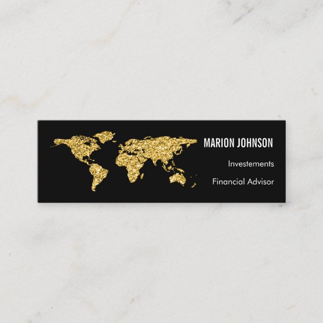 Carte De Visite Mini Analyste du conseiller financier Investissements (Devant)