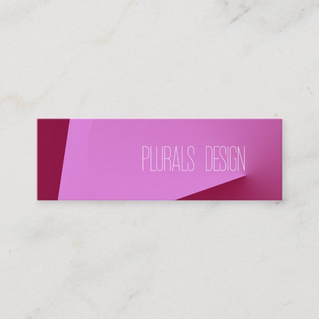 Carte De Visite Mini Angle rose (Devant)