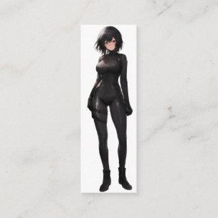 Carte De Visite Mini Anime Girl in Bodysuit