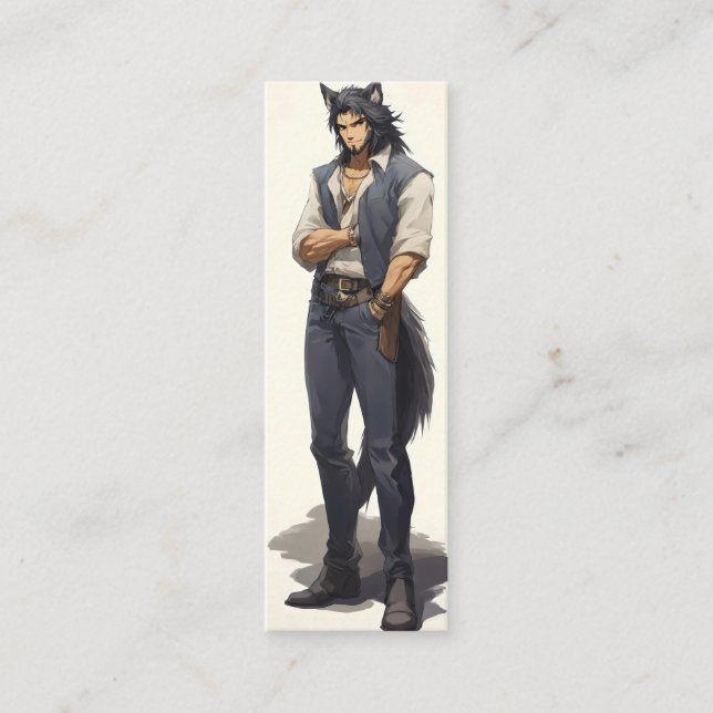 Carte De Visite Mini Anime Wolf Zaddy (Devant)