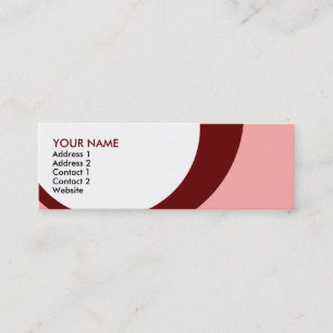Carte De Visite Mini anneaux rétro : marron