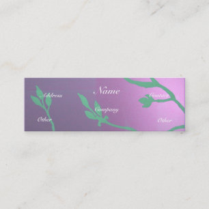 Carte De Visite Mini Antique Lavande Bleu Plaisir Floral