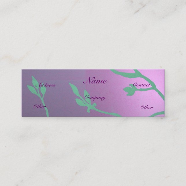 Carte De Visite Mini Antique Lavender Delft (Devant)