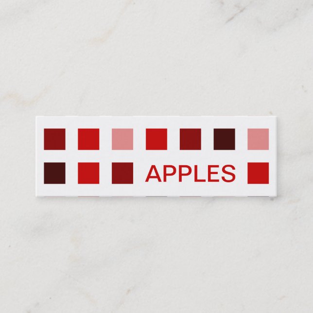 Carte De Visite Mini APPLES (carrés mod) (Devant)