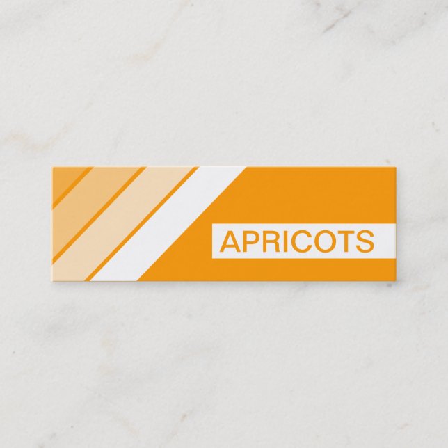 Carte De Visite Mini APRICOTS rétro (Devant)