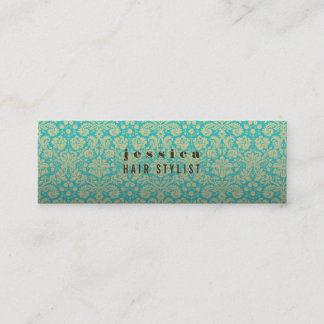 Carte De Visite Mini Aqua Baroque Fond d'écran Styliste de cheveux Skin