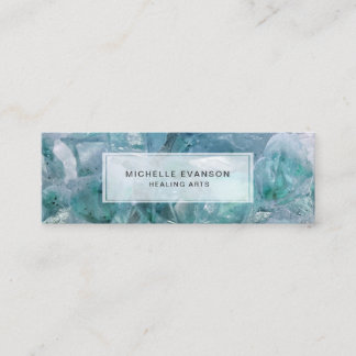 Carte De Visite Mini Aqua Blue Boho Crystal Healing Arts