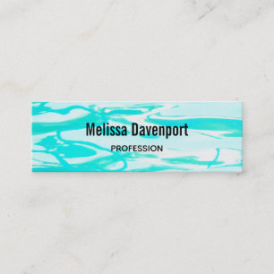 Carte De Visite Mini Aqua Green Pool Water Abstract