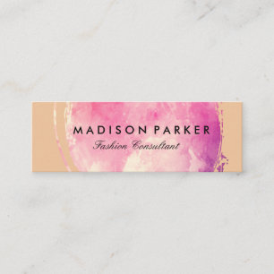 Carte De Visite Mini Aquarelle contemporaine brossée