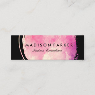 Carte De Visite Mini Aquarelle contemporaine brossée