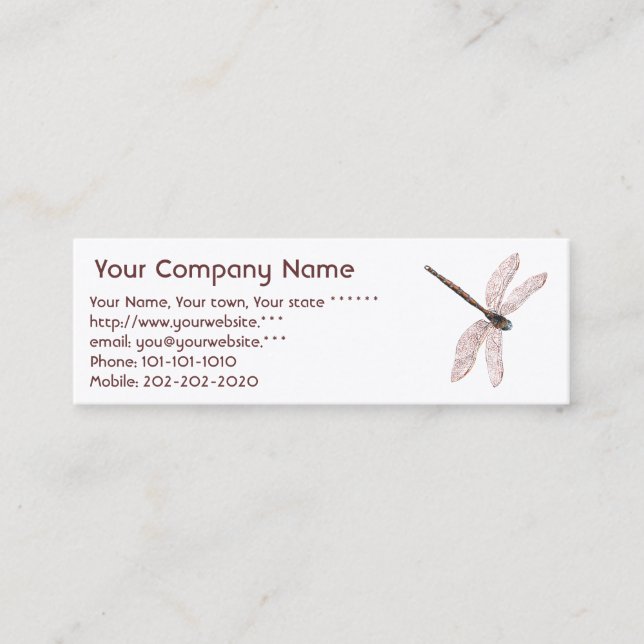 Carte De Visite Mini aquarelle de nénuphar (Devant)