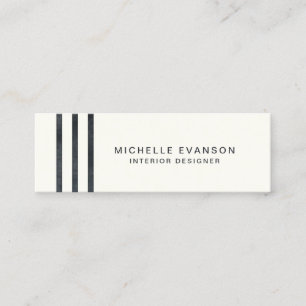 Carte De Visite Mini Aquarelle noire minimaliste sur la crème