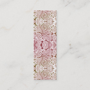 Carte De Visite Mini Arabesque victorien, HALYDON - crème et brun