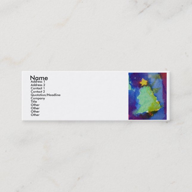 CARTE DE VISITE MINI ARBRE DE NOËL (Devant)