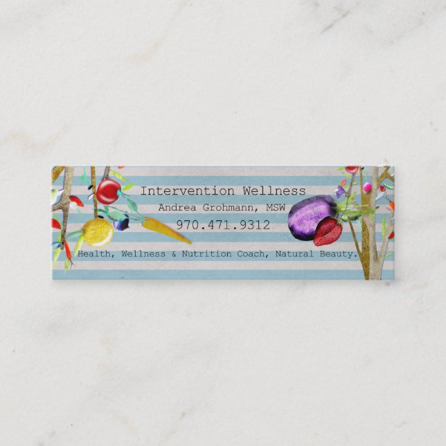 Carte De Visite Mini Arbre de vie Santé et bien-être (Devant)