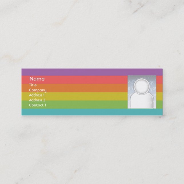 Carte De Visite Mini Arc-en-ciel - maigre (Devant)
