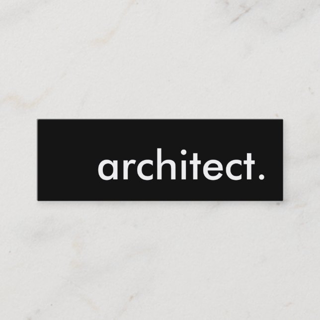 Carte De Visite Mini architecte. (Devant)