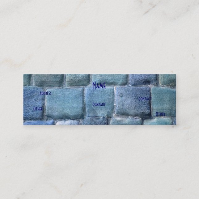 Carte De Visite Mini Architecte Blue Purple Sandstone I (Devant)