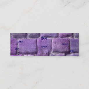 Carte De Visite Mini Architecte en grès bleu violet