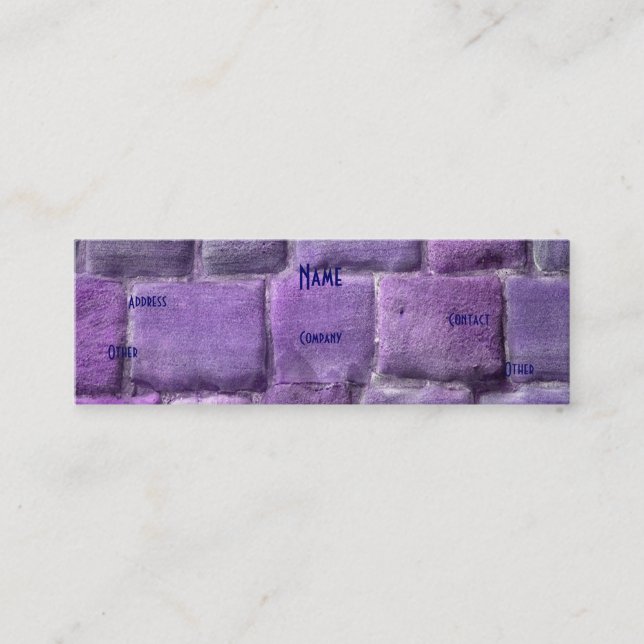 Carte De Visite Mini Architecte en grès bleu violet (Devant)