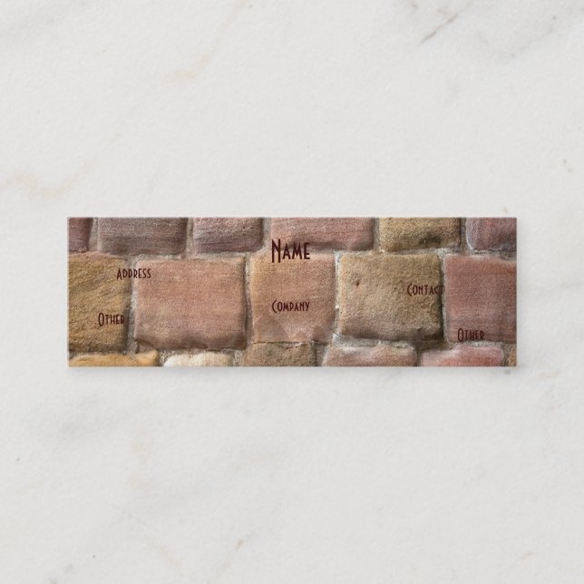 Carte De Visite Mini Architecte Sandstone Blue I (Devant)