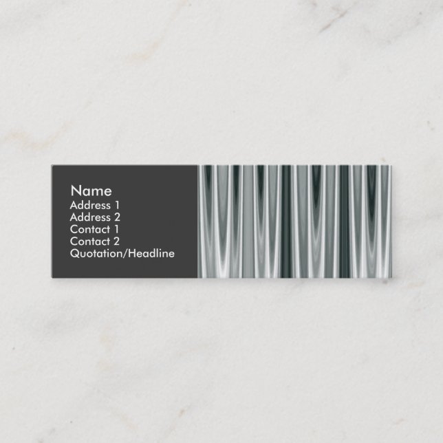 Carte De Visite Mini Argent rapide 01 (Devant)