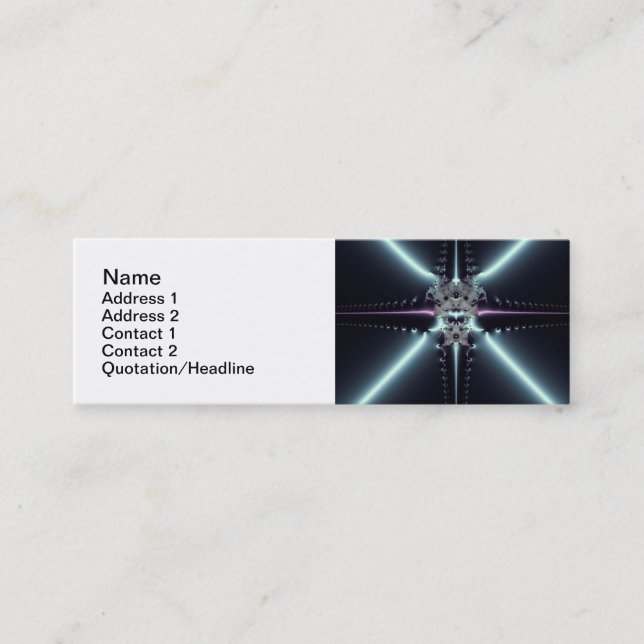 Carte De Visite Mini Art abstrait Blue Star (Devant)