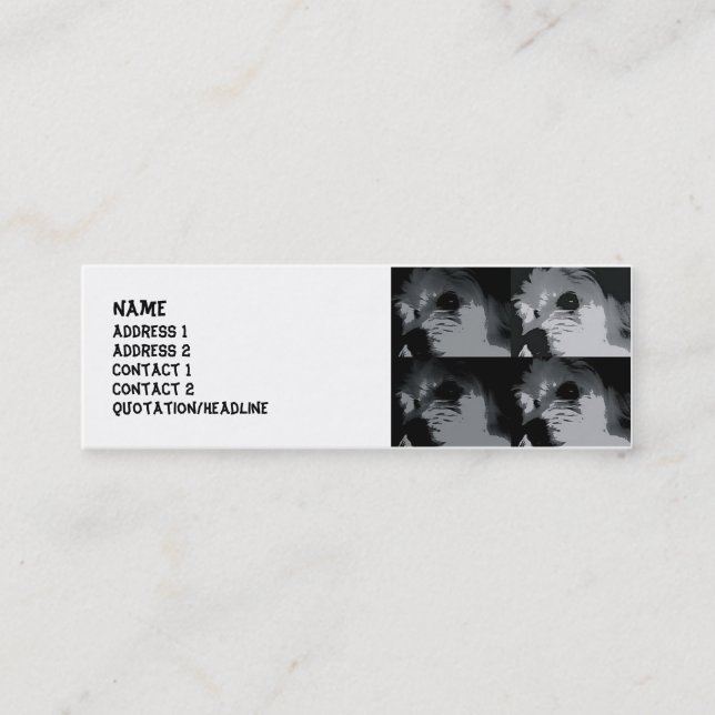 Carte De Visite Mini art de bruit k-9 (Devant)