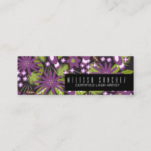 Carte De Visite Mini Artiste d'extensions de cils Maquilleuse Tropical