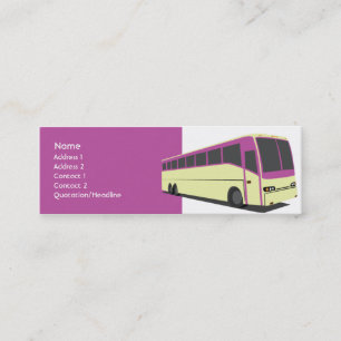 Carte De Visite Mini Autobus pourpre - maigre