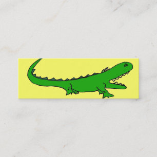 Carte De Visite Mini Aux signets d'alligator de bande dessinée