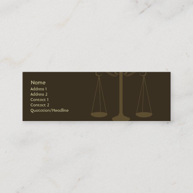 Carte De Visite Mini Avocat - maigre (Devant)