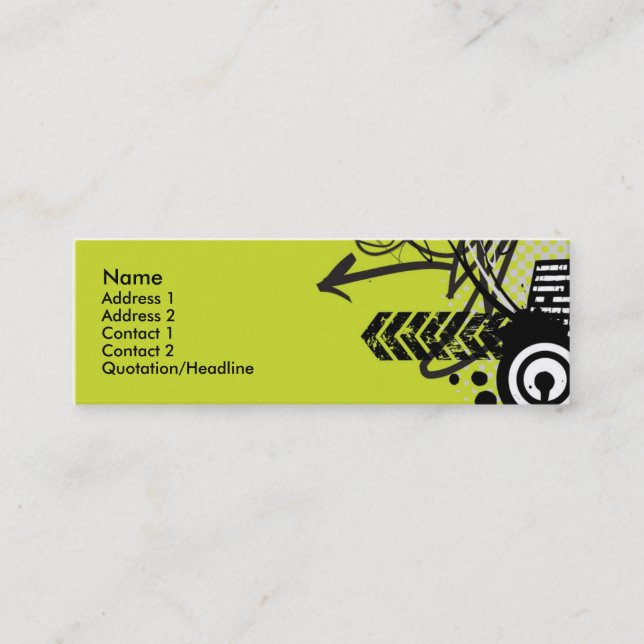 Carte De Visite Mini b-carte-urbain maigre (Devant)
