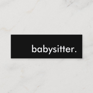 Carte De Visite Mini baby-sitter.